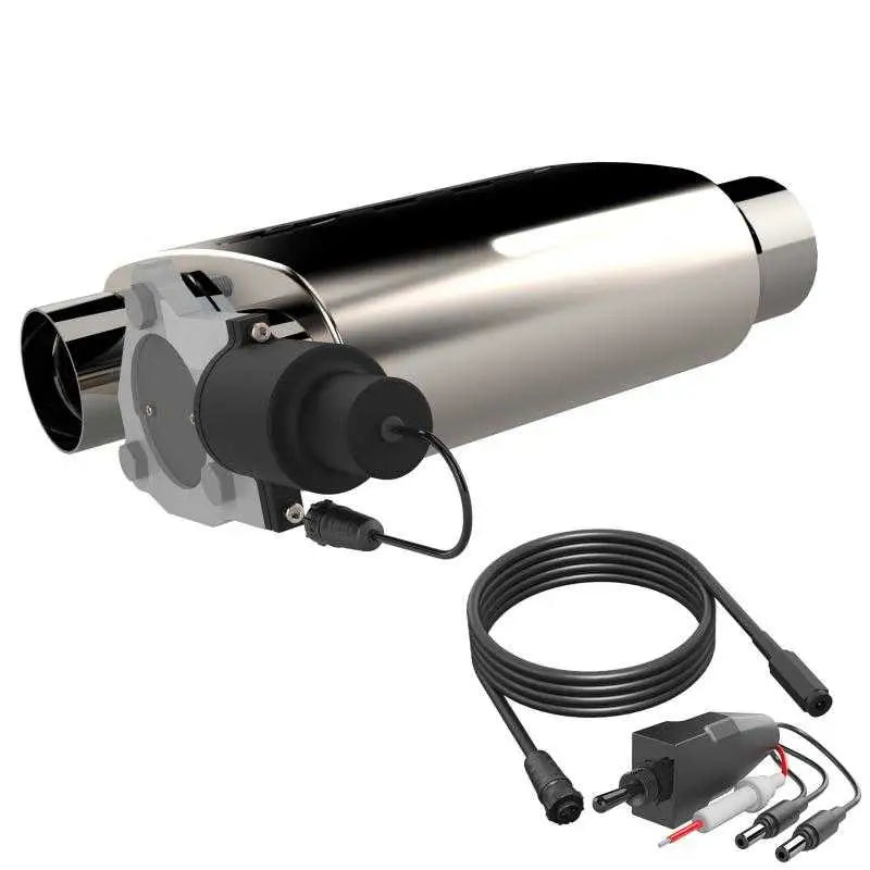 QTP 3in Weld-On 304SS Screamer Muffler Short Case w/Bolt-On QTEC Electric Cutout 