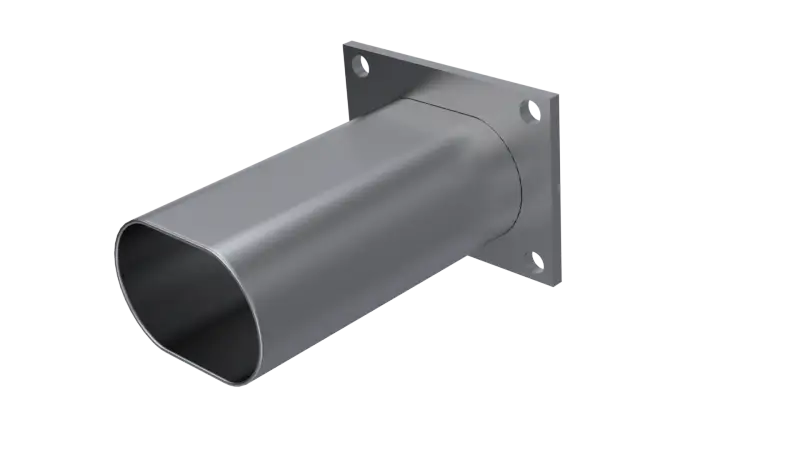 QTP 3in Weld-On QTEC Low Profile Conncetion Oval Tube Kit - 10338