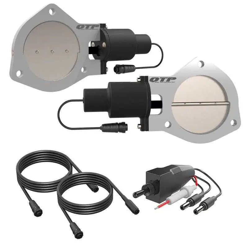 QTP 4in Bolt-On QTEC Dual Electric Cutout Valves - Pair 
