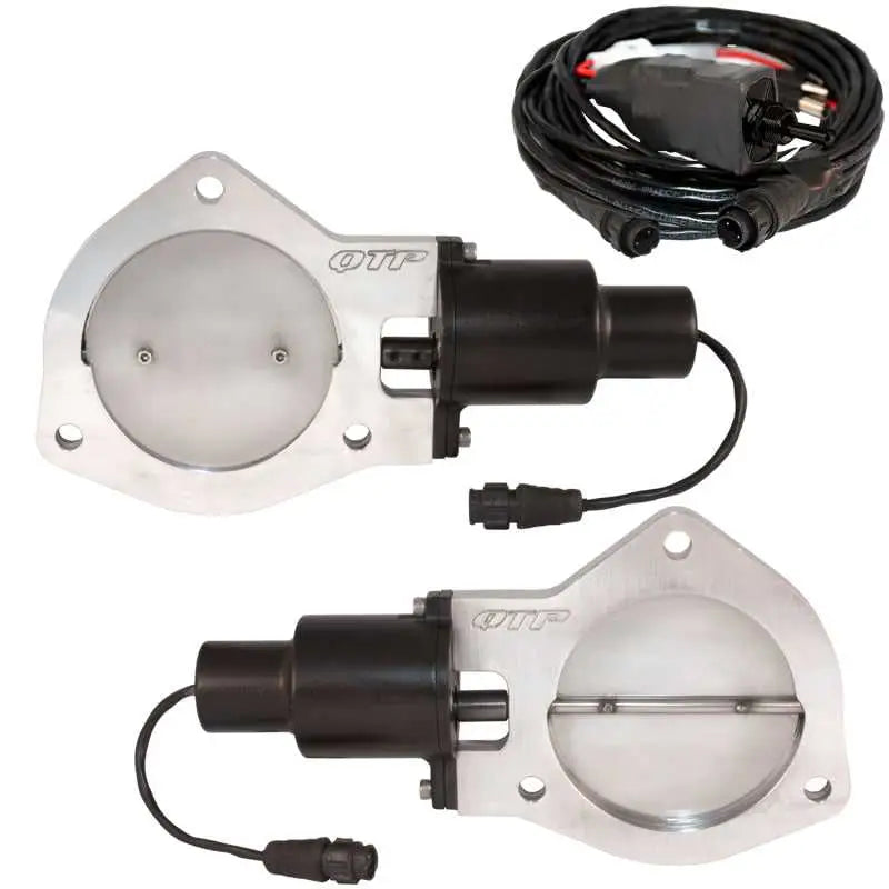 QTP 4in Bolt-On QTEC Dual Electric Cutout Valves - Pair 