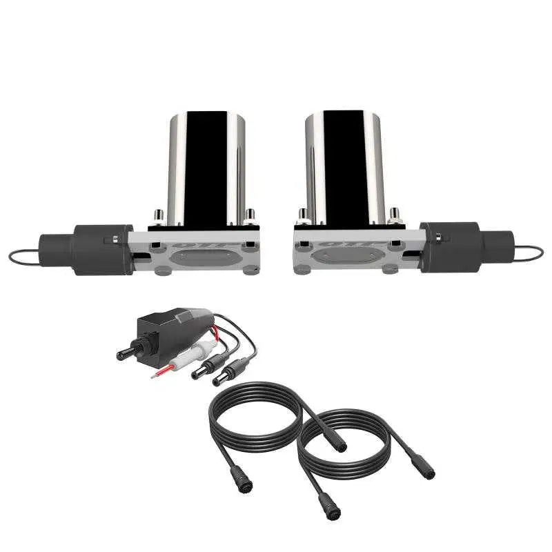 QTP Bolt-On QTEC Dual Low Profile Oval Electric Cutout Valves - Pair 