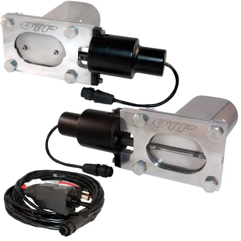 QTP Bolt-On QTEC Dual Low Profile Oval Electric Cutout Valves - Pair 