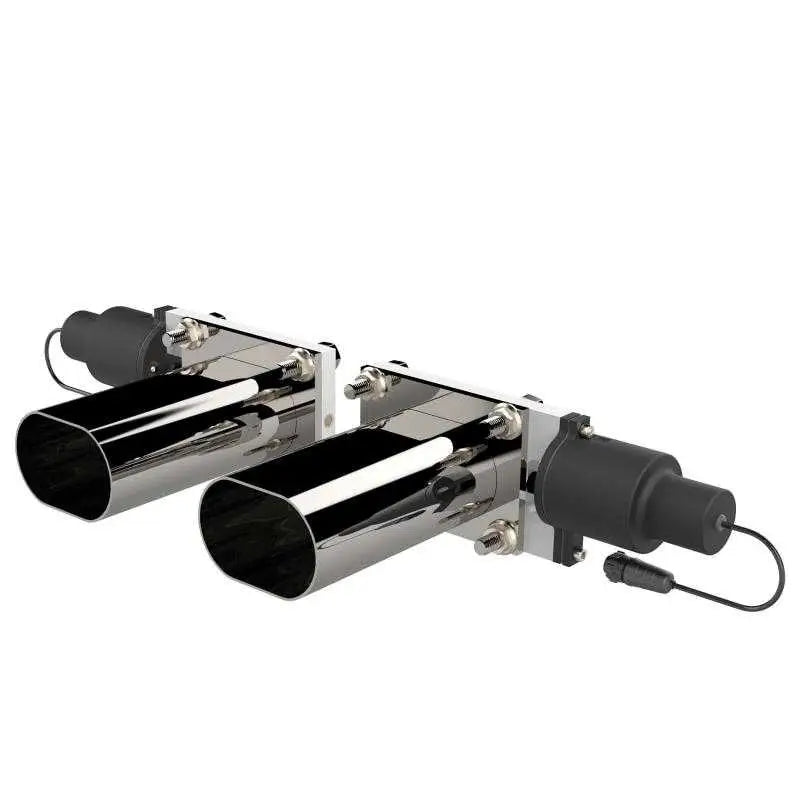 QTP Bolt-On QTEC Dual Low Profile Oval Electric Cutout Valves - Pair 