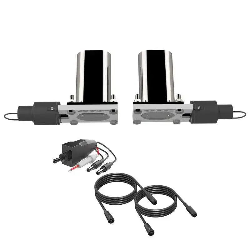 QTP Bolt-On QTEC Dual Low Profile Oval Electric Cutout Valves - Pair 