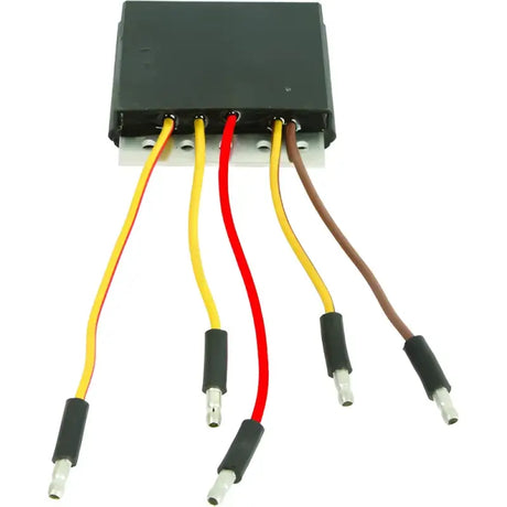 Black voltage regulator with wires for Polaris Magnum rear caliper rebuild kit