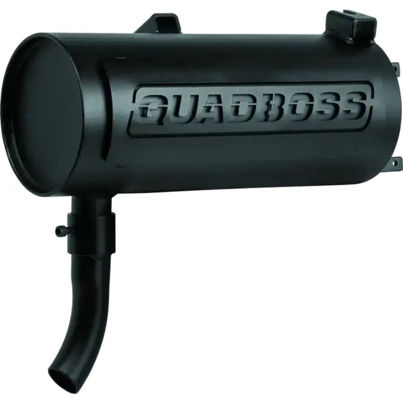 Black QuadBoss slip-on muffler for Polaris Sportsman 400 off-road bike