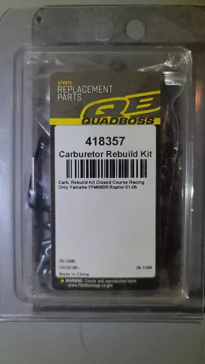 QuadBoss 01-05 Yamaha YFM660R Raptor Carburetor Kit - 418357 - Fuel Delivery