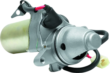 Kawasaki KFX80 motor starter with silver tan finish and red black wiring for KFX80