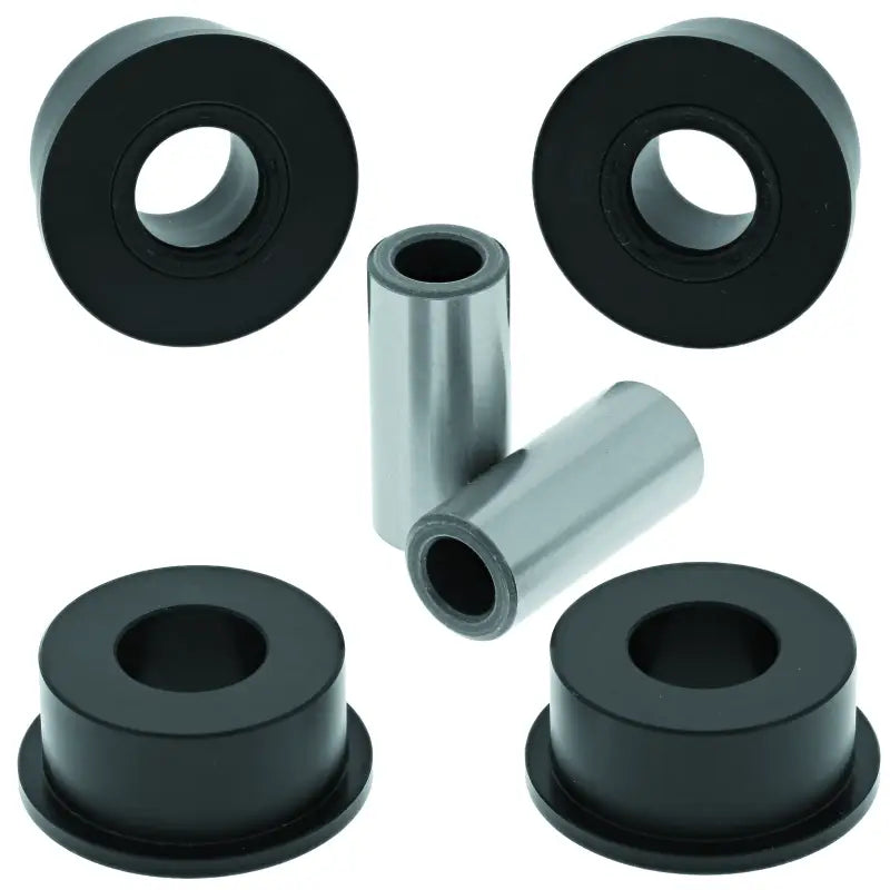Black bushings with metal sleeves for Arctic Cat A-arm repair kit on QuadBoss 413501