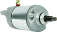 Silver electric motor with splined shaft for Honda TRX500FA motor starter replacement