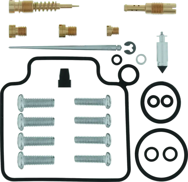 QuadBoss 05-11 Honda TRX500FE FourTrax Foreman 4x4 ES carburetor kit with essential components for performance optimization.