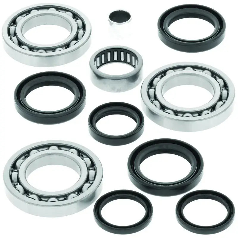 Assorted bearings and seals from the Polaris Hawkeye differential seal kit for 06-07 models