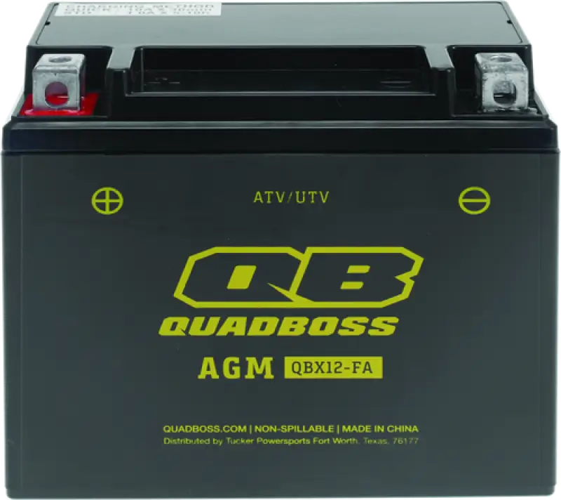 Black ATV UTV AGM battery for Arctic Cat QuadBoss 06-08 DVX maintenance-free model
