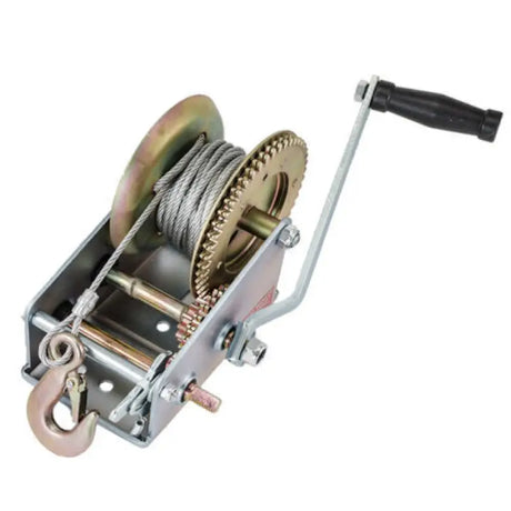 Hand-cranked winch with cable and hook for Yamaha YFM350 Wolverine 2x4 trailer hitch