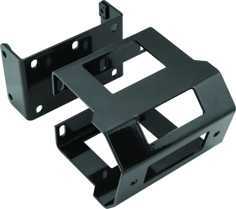 Black metal mounting brackets for KingQuad 4x4 AXi ATV Winch Mount on Suzuki LT-A450X