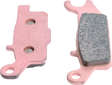 Pink brake pads with gray friction material for Yamaha YFM250R Raptor carb kit