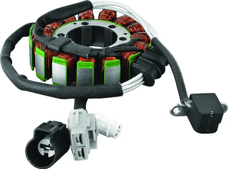 Green silver stator with black wiring in QuadBoss YXR700 Rhino 4x4 fuel pump kit