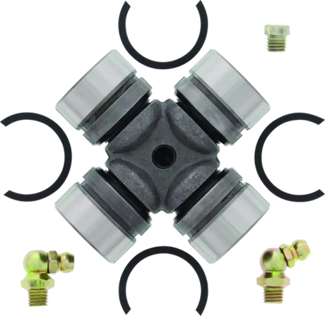 Universal joint with grease fittings and retaining rings for Arctic Cat drive shaft