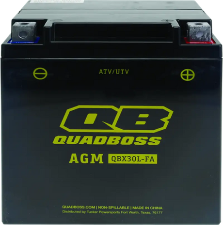 Black Arctic Cat utility 2x4 AGM battery for QuadBoss 09-20 UTV model