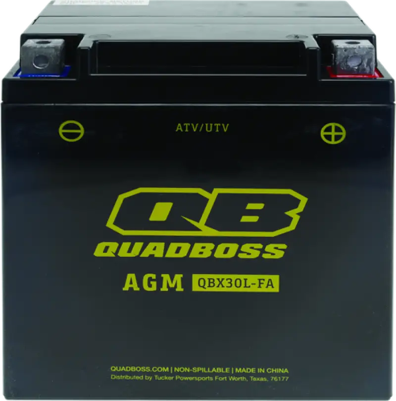 Black Arctic Cat utility 2x4 AGM battery for QuadBoss 09-20 UTV model
