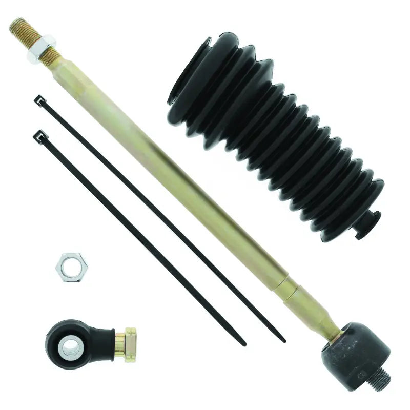 Polaris Ranger steering rack tie assembly with boot for smooth steering performance