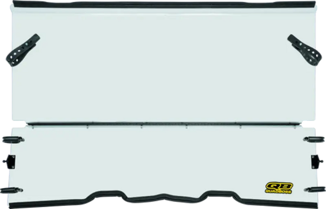 White UTV rear panel for Polaris Ranger folding windshield, great for tough weather conditions