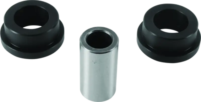 Black and silver bushings in the QuadBoss 10-14 Polaris RZR shock bearing assembly