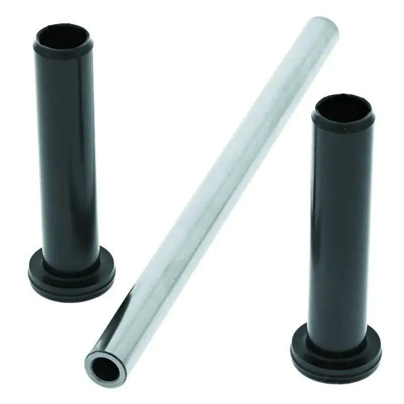 Black sleeves and silver tube for Polaris RZR quad boss lower A-arm kit