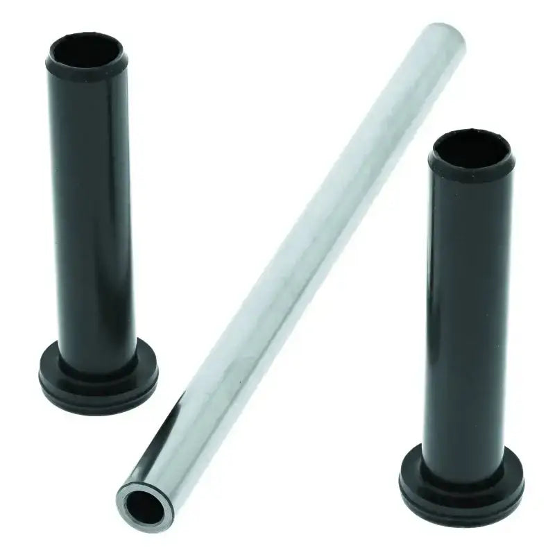 Black sleeves and silver tube for Polaris RZR quad boss lower A-arm kit