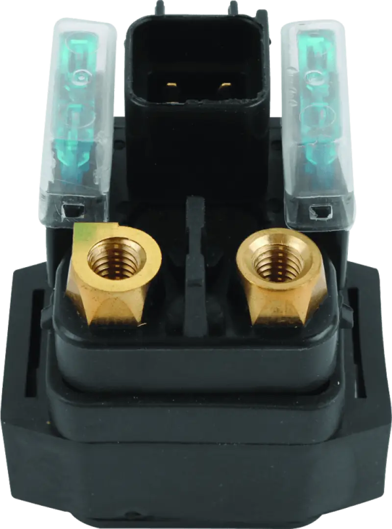 Black electrical component with brass terminals and fuses for Yamaha YFM125R Raptor repair kit