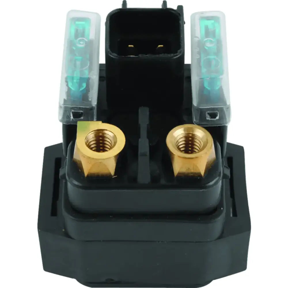 Black electrical component with brass terminals and fuses for Yamaha YFM125R Raptor repair kit