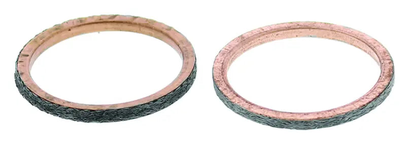Two copper exhaust gaskets from the QuadBoss Can-Am Commander exhaust gasket kit