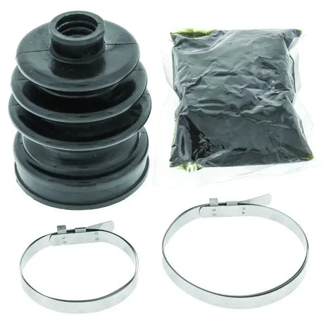 Black rubber boot with grease and metal clamps for Kawasaki KRF750 Teryx front CV joint