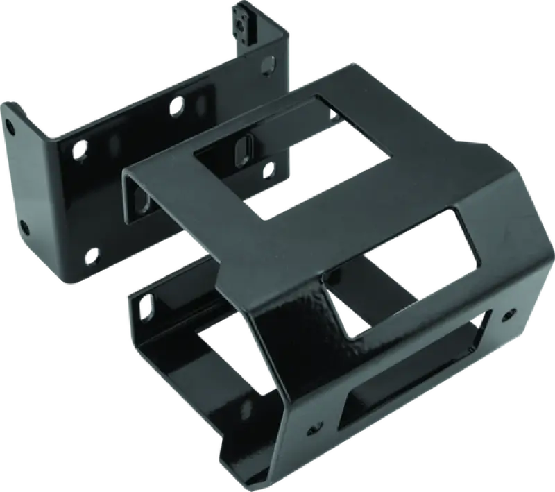 Black metal mounting brackets for Kawasaki KRF800 Teryx UTV winch mount setup