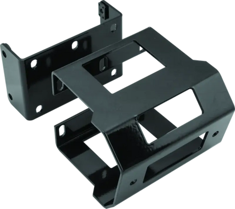 Black metal mounting brackets for Kawasaki KRF800 Teryx UTV winch mount setup