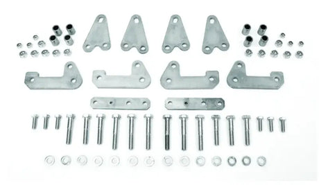 Assorted metal hardware components for Polaris Ranger diesel lift kit install
