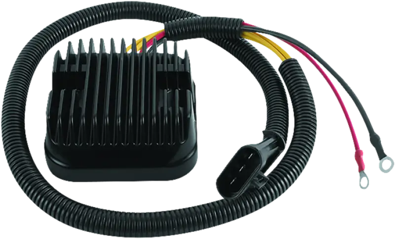 Black voltage regulator with wiring harness for Polaris Scrambler drive shaft universal joint