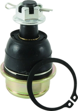 Automotive ball joint with rubber boot, gold housing, and castellated nut for Yamaha YXC700 Viking