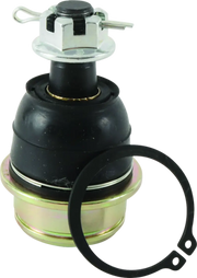 Automotive ball joint with rubber boot, gold housing, and castellated nut for Yamaha YXC700 Viking
