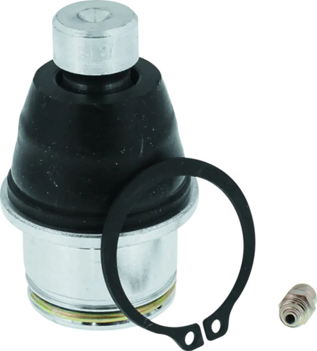Shiny metal and black rubber Polaris Brutus lower ball joint from QuadBoss ball joint kit