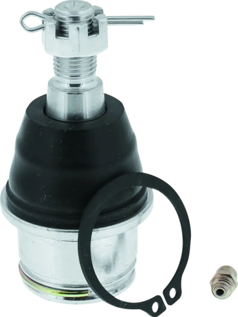 Shiny metal lower ball joint with grease fitting from QuadBoss can-am commander ball joint kit