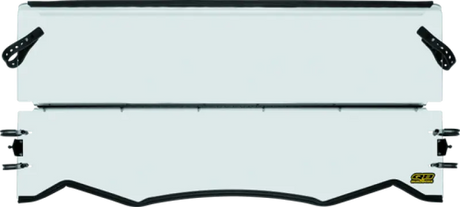 White truck bed cover for Kawasaki KRF800 Teryx using QuadBoss folding windshield
