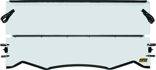 White truck bed cover for Kawasaki KRF800 Teryx using QuadBoss folding windshield
