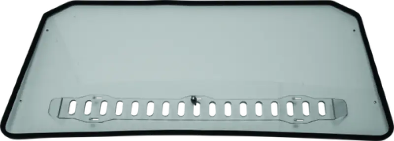 Rectangular windshield with mounting bracket for Polaris General rear panel windows