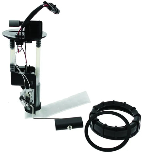 Unassembled fuel pump module and sending unit for Polaris ACE 500, includes gasket and ring