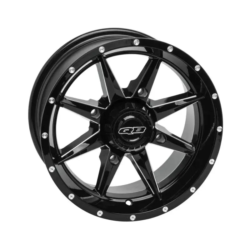 Black aluminum wheel with silver accents for Honda SXS1000 Pioneer SXS1000 Pioneer side kit