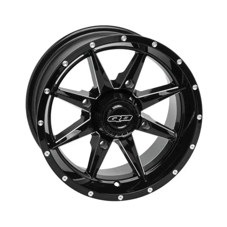 Black aluminum wheel with silver accents for Honda SXS1000 Pioneer SXS1000 Pioneer side kit