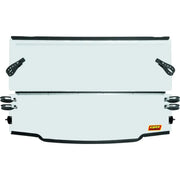 White split windshield with black hardware for Polaris Ranger windbreak folding windshield