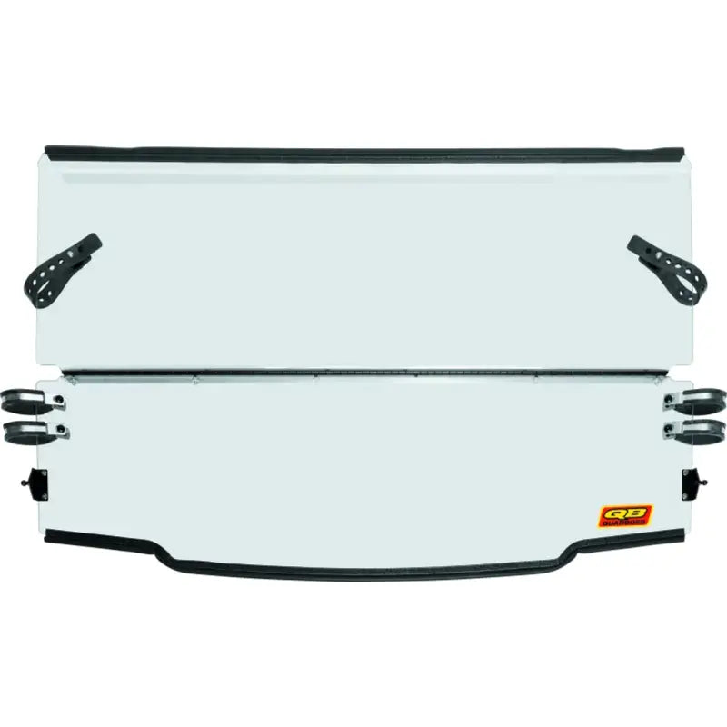White split windshield with black hardware for Polaris Ranger windbreak folding windshield