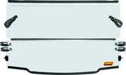 White split windshield with black hardware for Polaris Ranger windbreak folding windshield